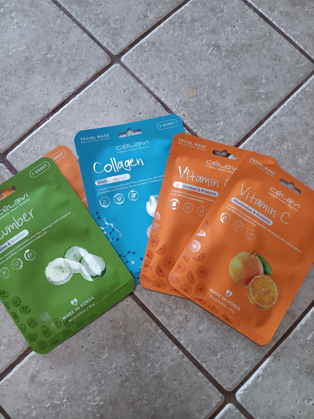 Pack 5.Vitamin C Facial Mask – Orange